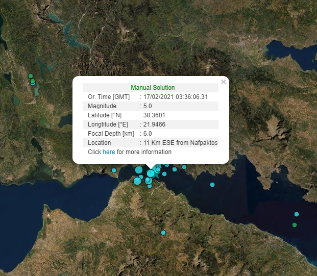 , Σεισμός 5 Ρίχτερ στη Ναύπακτο -Συνεχείς μετασεισμοί