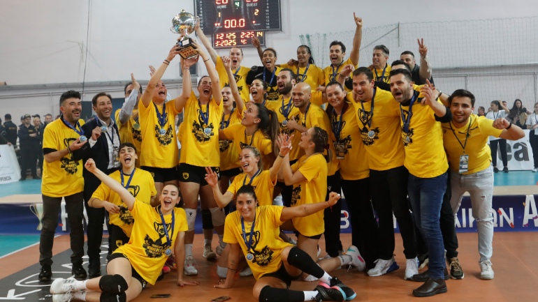 , Βόλεϊ Γυναικών: Κυπελλούχος Ελλάδας για πρώτη φορά στην ιστορία της η ΑΕΚ, 3-1 τον Παναθηναϊκό