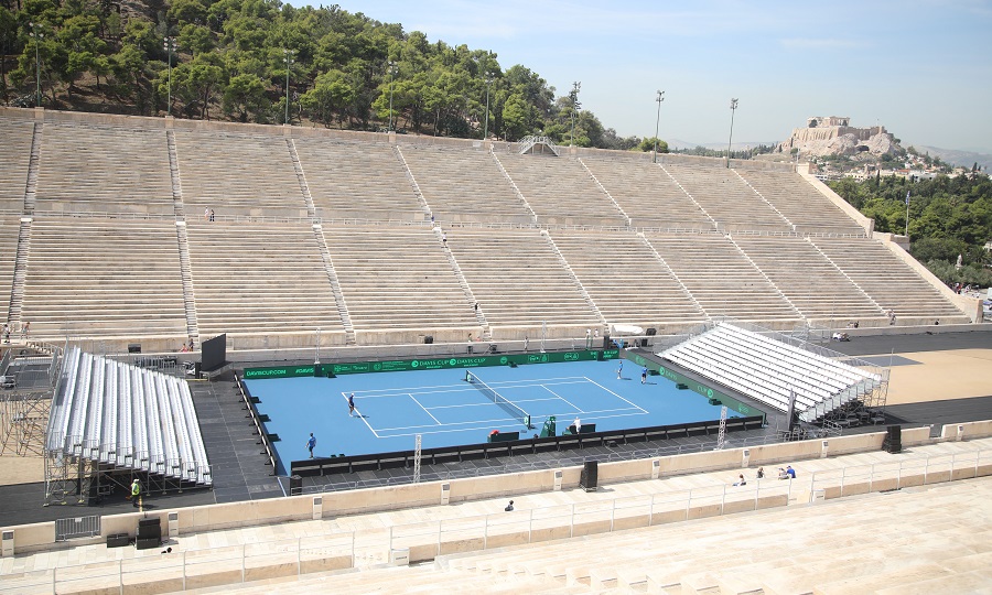 , Εντυπωσιακό: Έτοιμο το γήπεδο τένις στο Καλλιμάρμαρο για το Davis Cup (pics)