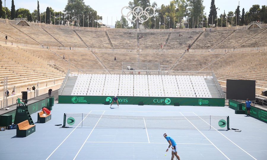 , Εντυπωσιακό: Έτοιμο το γήπεδο τένις στο Καλλιμάρμαρο για το Davis Cup (pics)